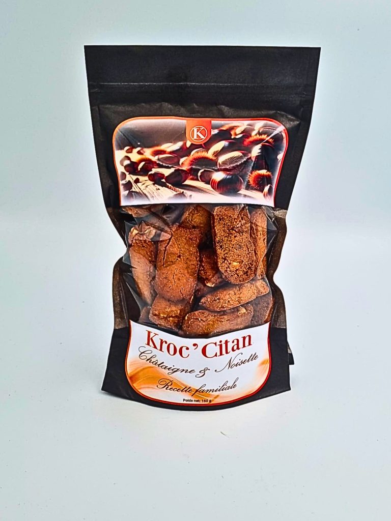 Kroc'Citan de Krocroustit, biscuit artisanal à la farine de châtaigne et aux noisettes d’Olt