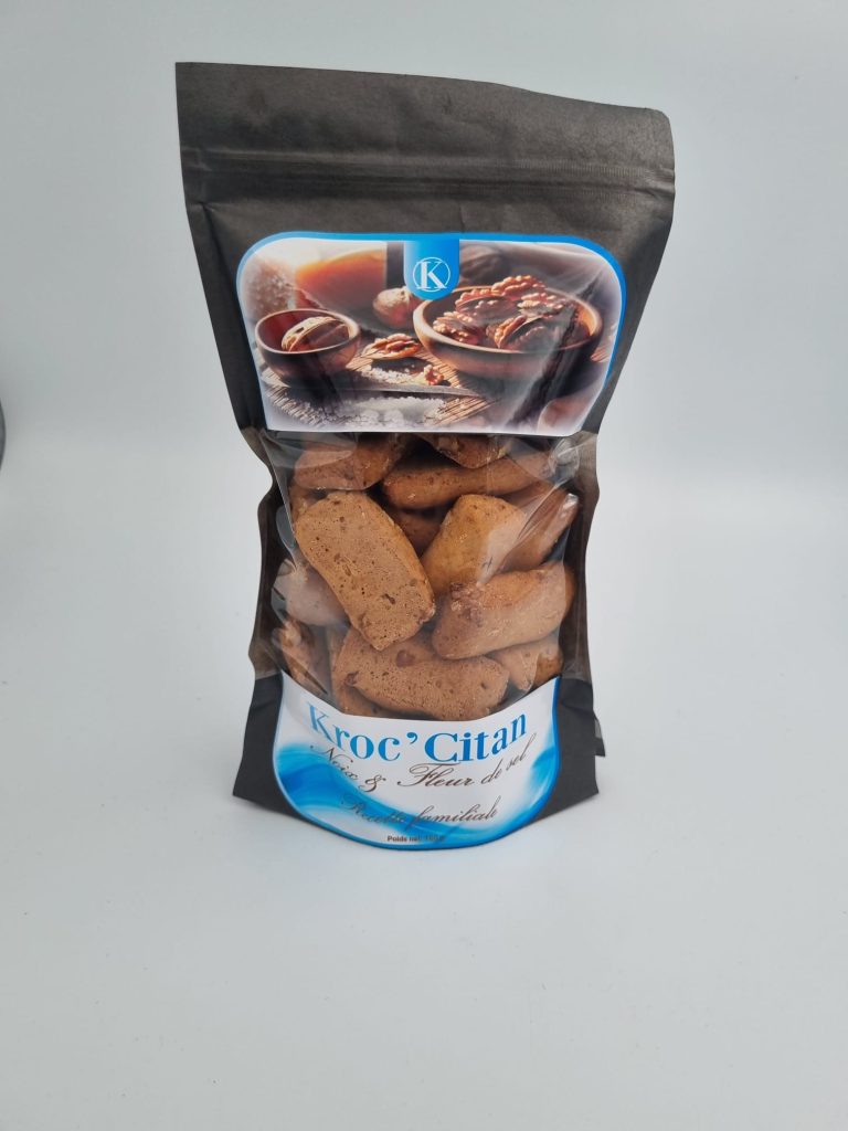 Kroc'Citan biscuit artisanal Krocroustit aux noix du Gers et fleur de sel de Camargue